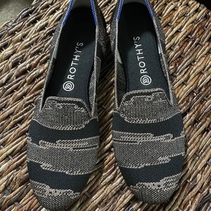 Rothy’s golden shimmer loafers size 11.5